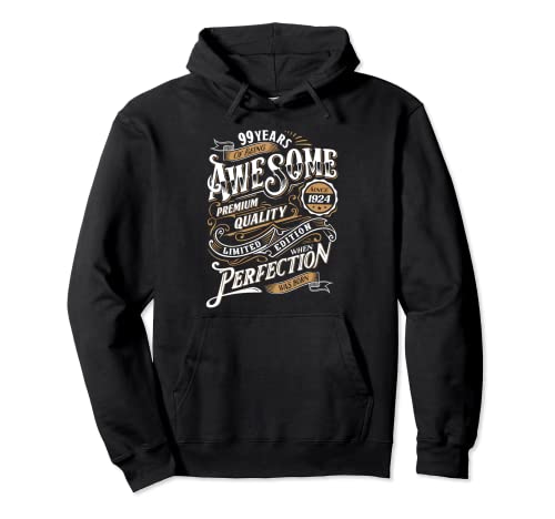 Comprar Texto Ideas para regalar En Inglés 99 Years Awesome Since 1924 99 Cumpleaños Sudadera con Capucha Top Precio 2025 | regaloscumple.com