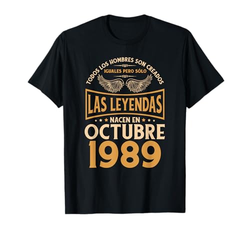Consigue ahora Cumpleaños Hombre Navidad Regalos Las Leyendas Octubre 1989 Camiseta Ofertas 2024 | regaloscumple.com