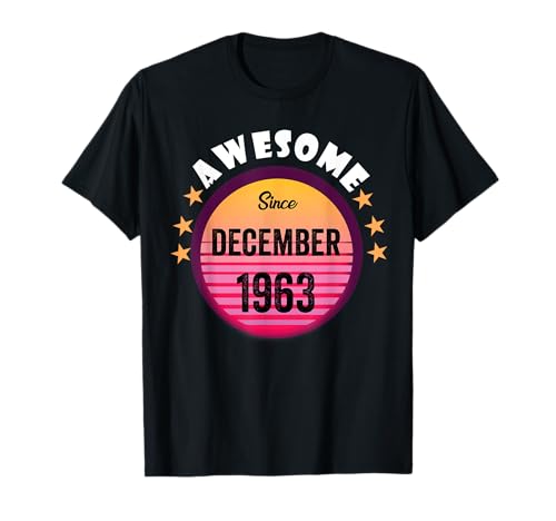 Consigue ahora Impresionante desde diciembre 1963 Cumpleaños 1963 Diciembre Vintage Catálogo Camiseta Rebajas 2024 | regaloscumple.com