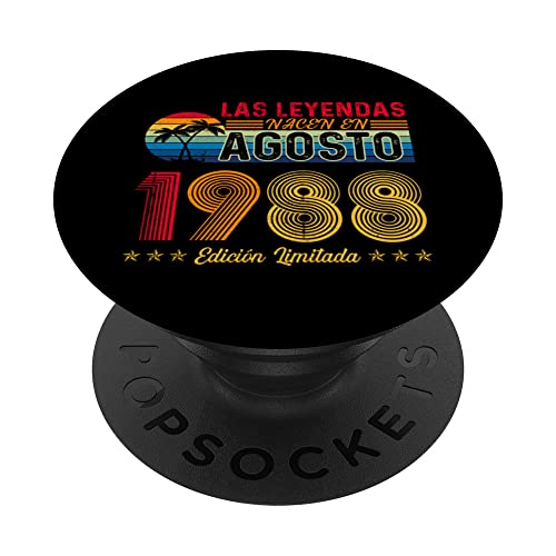 Consigue ahora Las Leyendas nacen en Agosto 1988 34 cumpleaños Camiseta BlackFriday PopSockets PopGrip Intercambiable Ofertas 2025 | regaloscumple.com