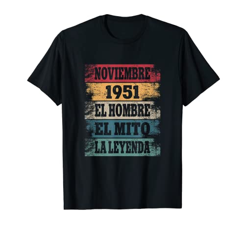 Comprar Hombre 71 Cumpleaños Regalo Años Divertido Noviembre 1951 Camiseta Ideas para regalar Top Precio 2025 | regaloscumple.com