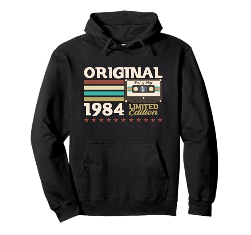 Comprar 40 cumpleaños hombre julio vendimia 1984 regalos casete Navidad Sudadera con Capucha Top Precio 2024 | regaloscumple.com