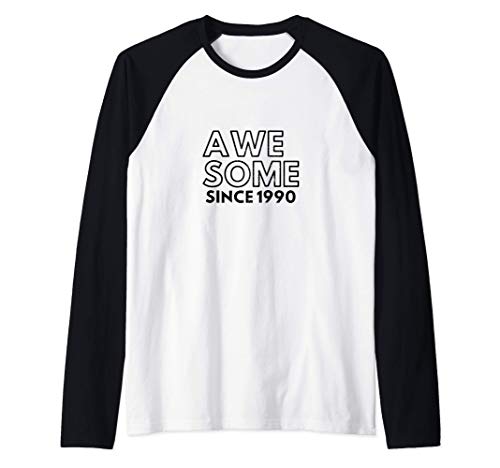 Consigue ahora Regalo Regalos cumpleaños aniversario impresionante desde 1990 Camiseta Manga Raglan Top Precio 2025 | regaloscumple.com