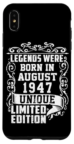 Comprar Carcasa para iPhone XS Max Cumpleaños Agosto 1947 BlackFriday Edición Limitada Regalo Legend Rebajas 2024 | regaloscumple.com