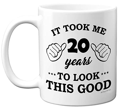 Consigue ahora - Regalo cumpleaños hombres mujeres taza cumpleaños 20 años me llevó 20 años lucir esta buena taza – tazas cerámica aptas lavavajillas – su día Navidad especial fabricado en el Reino Unido por Ofertas 2024 | regaloscumple.com