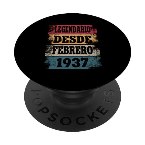 Comprar Legendario Desde Febrero 1937 - Cumpleaños 87 Años PopSockets Cumpleaños PopGrip Intercambiable Rebajas 2024 | regaloscumple.com