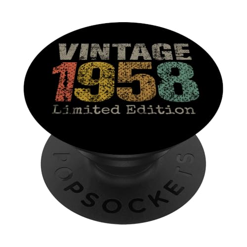 Consigue ahora Vintage 1958 Edición Limitada Navidad 67 Regalos Cumpleaños 67 Años PopSockets PopGrip Adhesivo Top Precio 2025 | regaloscumple.com