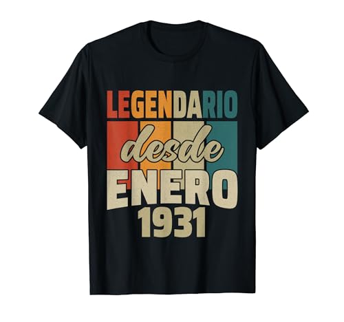 Comprar Legendario Desde Enero 1931 - Cumpleaños 93 Años Ideas para regalar Camiseta Ofertas 2024 | regaloscumple.com