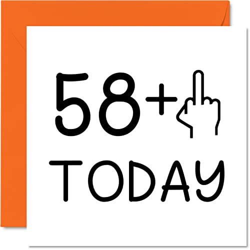 Consigue ahora Tarjeta Regalos 59 cumpleaños divertida para mujeres novedosa dedo medio tarjetas cumpleaños groseras para hombres tarjetas felicitación cumpleaños 145 mm x 145 mm tarjetas broma para mamá papá abuelo abuela niñera tía tío Rebajas 2025 | regaloscumple.com