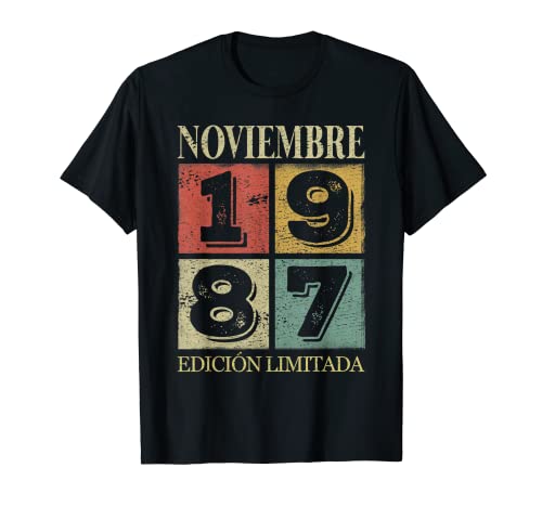Consigue ahora Noviembre Catálogo 1987 Cumpleaños nacen Noviembre De 1987 Regalo Camiseta Top Precio 2025 | regaloscumple.com