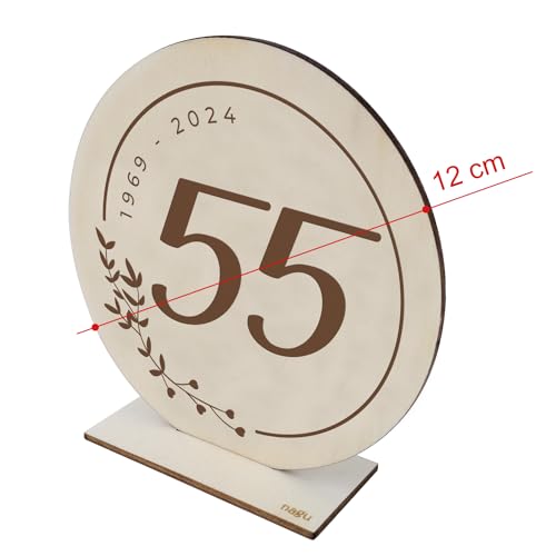 Top Precios Nagu® 55- Regalos Aniversario, Bodas, cumpleaños 55 años. Tarjeta felicitacion o topper e ideas originales de decoracion para hombres mujer, en el Aniversario madre y padre, mamá papá