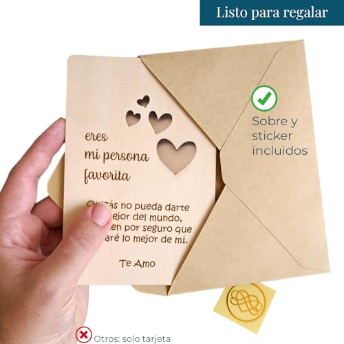 Comprar ahora Nagu® Regalos Aniversario Pareja. Tarjeta   Amor Mi Persona Favorita  Tarjeta Regalo Amazon con Frase   Amor Real  Postal San Valentín   10x15cm  Tarjeta San Valentín para Enamorados…