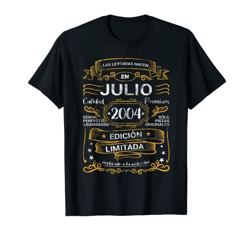 Consigue ahora Leyendas Nacen Cumpleaños Julio 2004 Cumpleaños Chico Chica Camiseta Top Precio 2024 | regaloscumple.com