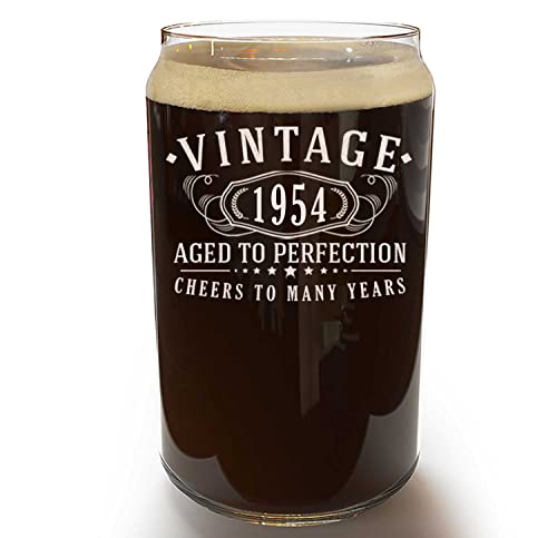 Comprar Vintage 1954 - Vaso café soda 16 onzas grabado regalo cumpleaños envejecido a la perfección aniversario Navidad años Rebajas 2024 | regaloscumple.com