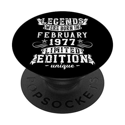 Comprar Cumpleaños Febrero 1977 Edición Ideas para regalar Limitada Regalo February PopSockets PopGrip Intercambiable Ofertas 2025 | regaloscumple.com