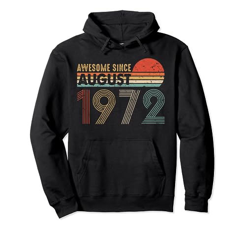 Consigue ahora Impresionante camiseta puesta sol Navidad para regalo 47 cumpleaños desde agosto 1972 Sudadera con Capucha Top Precio 2024 | regaloscumple.com