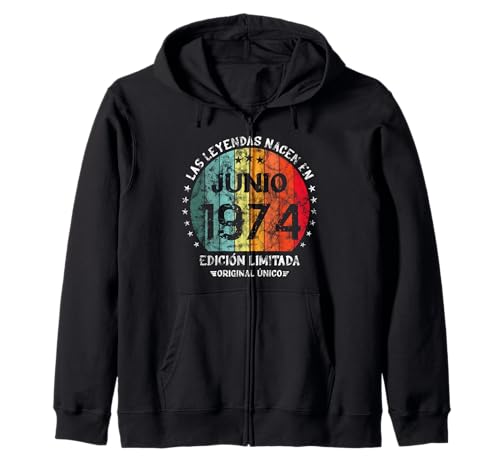 Consigue Catálogo ahora Cumpleaños Las Leyendas Nacen Junio 1974 Sudadera con Capucha Top Precio 2025 | regaloscumple.com