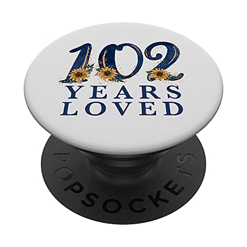 Comprar 102 Navidad años | 102 cumpleaños para la abuela | 102 años amados PopSockets PopGrip Intercambiable Top Precio 2025 | regaloscumple.com