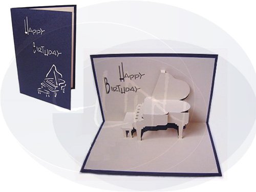 Consigue ahora LIN - Tarjeta Navidad felicitación cumpleaños diseño piano color azul Top Precio 2024 | regaloscumple.com