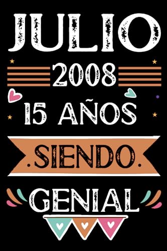 Consigue ahora CUADERNO Julio 2008 15 Años Siendo Genial: Libro visitas cuaderno 110 Ideas para regalar páginas felicitaciones idea regalo regalo Para la esposa novia mujer La madre Ofertas 2024 | regaloscumple.com
