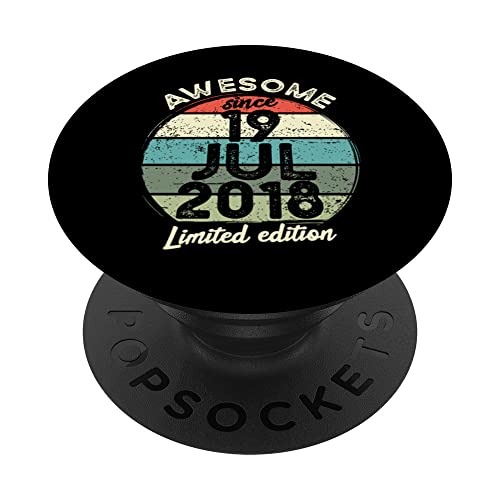 Consigue ahora Camiseta cumpleaños 5 años 19 julio 2018 5º cumpleaños Regalos PopSockets PopGrip Intercambiable Ofertas 2024 | regaloscumple.com
