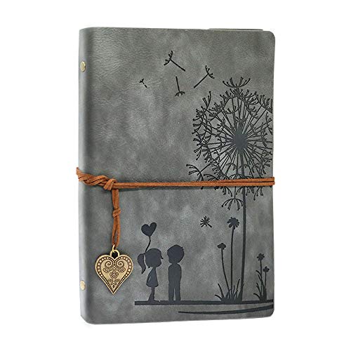 Consigue ahora Diario Viaje Diario Cuaderno Vintage Cuaderno Cuero A5 Rellenable 100 Hojas / 200 Páginas Papel sin ácido 80GSM La Cumpleaños Mejor Idea Regalo (gris A5 21 x 14 5 cm) Rebajas 2024 | regaloscumple.com