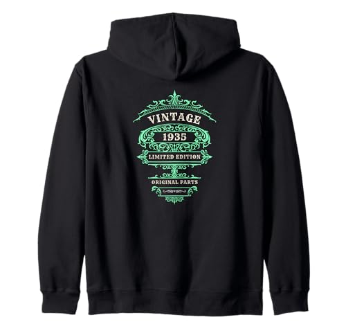 Consigue ahora VINTAGE 1935 EDICIÓN LTD VERDE Promoción CUMPLEAÑOS PIEZAS ORIGINALES Sudadera con Capucha Top Precio 2024 | regaloscumple.com