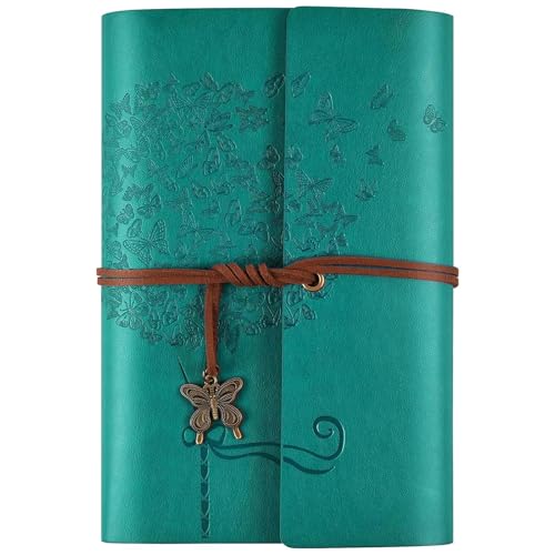 Comprar Diario cuero Cuaderno recargable para mujeres y niñas libretas bonitas libreta pequeña diario viaje retro forrado regalos para chicas A6 13 x Regalos 18 5 cm (azul) Ofertas 2024 | regaloscumple.com