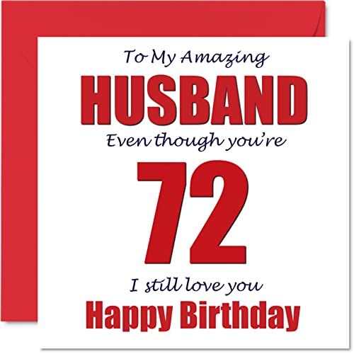 Consigue ahora Divertidas tarjetas cumpleaños 72 para marido – 72 I Still Love You – Tarjeta feliz cumpleaños para marido BlackFriday esposa pareja setenta y dos setenta y segundos regalos bromas marido Ofertas 2024 | regaloscumple.com