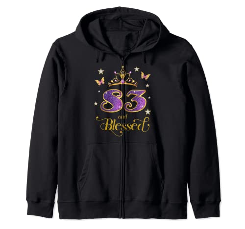 Comprar 83 y Blessed Catálogo 83 años edad cumpleaños 83 Sudadera con Capucha Ofertas 2025 | regaloscumple.com