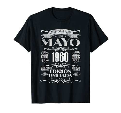 Consigue ahora Las Leyendas nacen en Mayo 1960 - 64 Años Cumpleaños Camiseta Top Catálogo Precio 2024 | regaloscumple.com