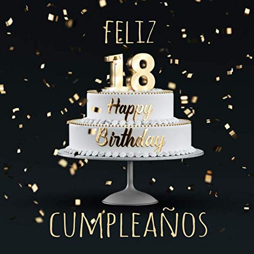 Consigue ahora Cumpleaños Feliz 18 Cumpleaños: Libro visitas con 110 páginas - Couverture Negro Top Precio 2024 | regaloscumple.com