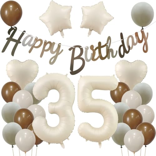 Comprar Decoración 35 Años Cumpleaños Beige - Ideas para regalar Globos para Mujer y Hombre - Fiesta y Celebración Ofertas 2025 | regaloscumple.com