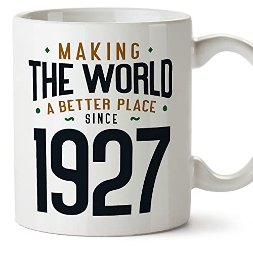 Comprar MUGFFINS Tazas 1927 Cumpleaños - En Inglés - Making the World a Better Place - 11 BlackFriday oz / 330 ml - Regalo original y divertido Ofertas 2024 | regaloscumple.com