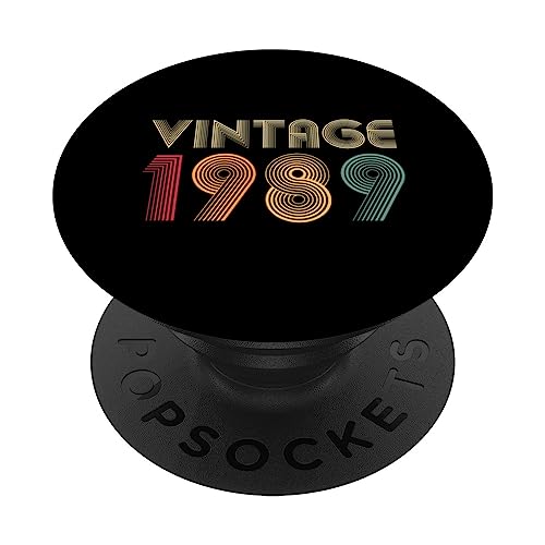 Consigue ahora Regalo BlackFriday 34 cumpleaños para hombres y mujeres retro vintage 1989 PopSockets PopGrip Intercambiable Ofertas 2025 | regaloscumple.com