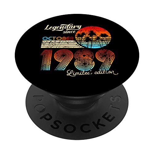 Consigue ahora Legendario BlackFriday De Cumpleaños Desde Octubre De 1989 Regalo PopSockets PopGrip Intercambiable Top Precio 2024 | regaloscumple.com