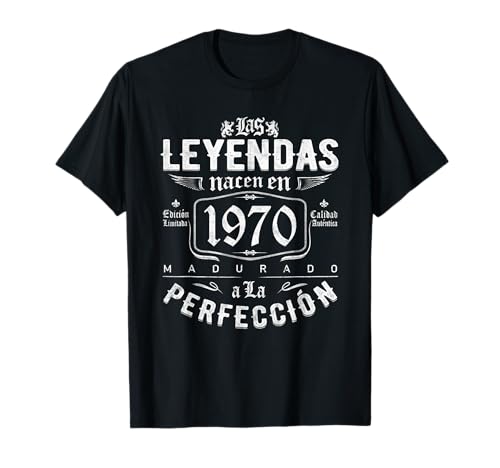 Consigue ahora Las Leyendas nacen en 1970 Regalo 52 años hombre Promoción mujer Camiseta Top Precio 2024 | regaloscumple.com