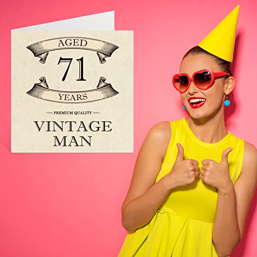 Top Precios Tarjetas 71 hombres, años, tarjeta abuelo, marido, hermano, 145 x mm, felicitación cumpleaños