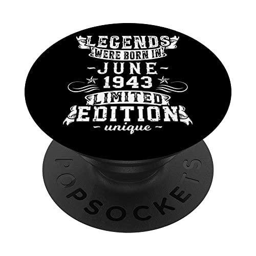 Comprar Ideas para regalar Cumpleaños Junio 1943 Edición Limitada Regalo Legend June PopSockets PopGrip Intercambiable Rebajas 2025 | regaloscumple.com