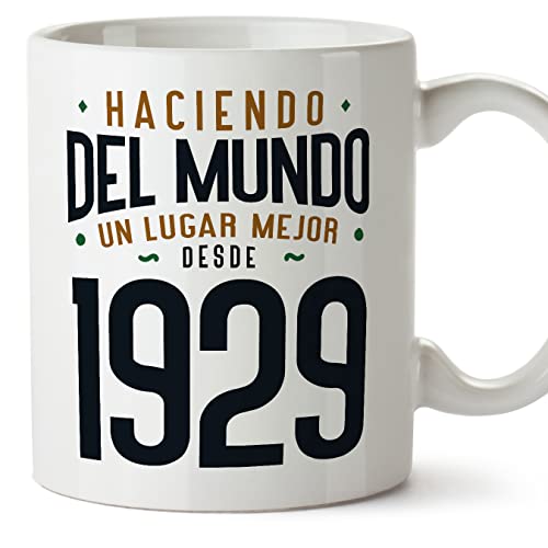 Comprar MUGFFINS Tazas Navidad 1929 Cumpleaños - En Español - Haciendo del Mundo un Lugar Mejor - 11 oz / 330 ml - Regalo original y divertido Ofertas 2024 | regaloscumple.com