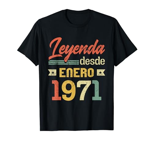 Comprar Leyenda Desde Enero 1971 Cumpleaños Ideas para regalar 53 Años Camiseta Top Precio 2025 | regaloscumple.com