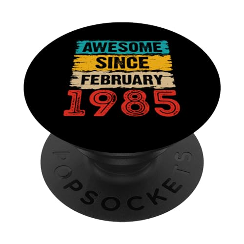 Consigue ahora 39 años impresionante desde BlackFriday febrero 1985 Regalos cumpleaños número 39 PopSockets PopGrip Intercambiable Ofertas 2024 | regaloscumple.com