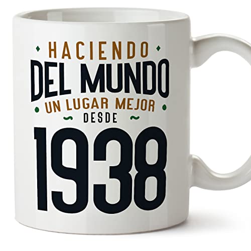 Comprar MUGFFINS Tazas 1938 Cumpleaños - Regalos En Español - Haciendo del Mundo un Lugar Mejor - 11 oz / 330 ml - Regalo original y divertido Ofertas 2024 | regaloscumple.com