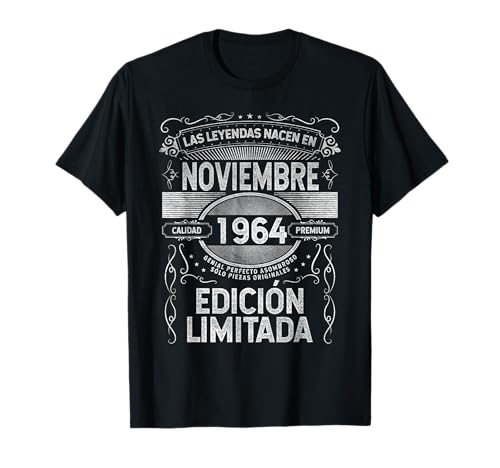 Comprar Las Leyendas nacen en Noviembre 1964 - 60 Años Cumpleaños Camiseta BlackFriday Rebajas 2024 | regaloscumple.com