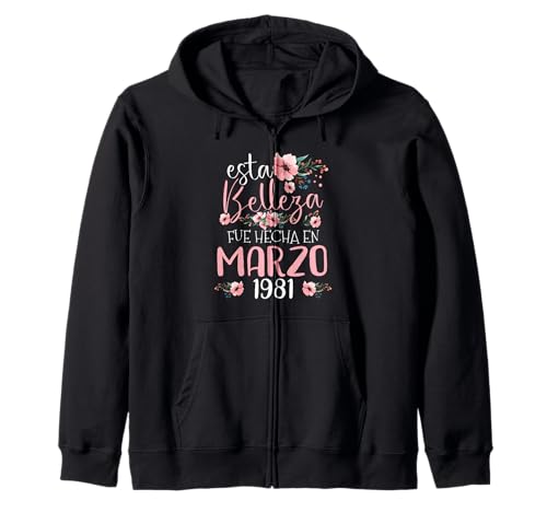 Consigue ahora Hecha En Marzo 1981 Mujer Regalo 43 Años Cumpleaños Sudadera con Cumpleaños Capucha Top Precio 2024 | regaloscumple.com