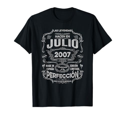 Comprar Mujer Leyendas BlackFriday Julio 2007 Hombre Mujer 17 Años Cumpleaños Camiseta Ofertas 2024 | regaloscumple.com