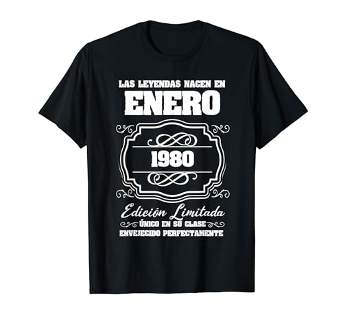 Consigue ahora Las Leyendas nacen en Navidad Enero 1980 44 Cumpleaños Camiseta Ofertas 2024 | regaloscumple.com