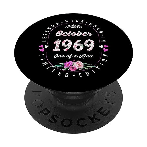 Comprar Cumpleaños Floral - Las Leyendas nacen en Octubre 1969 PopSockets PopGrip Intercambiable Top Regalos Precio 2024 | regaloscumple.com