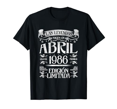 Comprar Las Leyendas nacen en Abril 1986 - 38 Años Cumpleaños Cumpleaños Camiseta Ofertas 2024 | regaloscumple.com