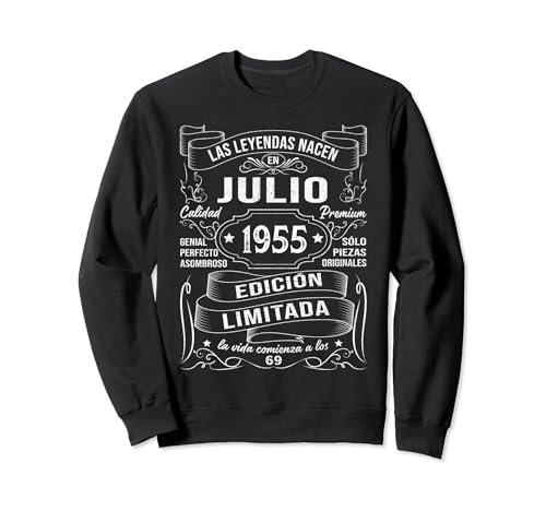 Consigue ahora Las Leyendas Nacen En Julio 1955 Regalo 69 Catálogo Años Cumpleaños Sudadera Top Precio 2024 | regaloscumple.com